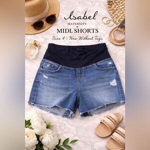 ✨ Isabel Maternity by Ingrid & Isabel Midi Shorts – Size 4 – NWOT